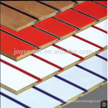 slotted mdf wall board decorative wall board with aluminum bar